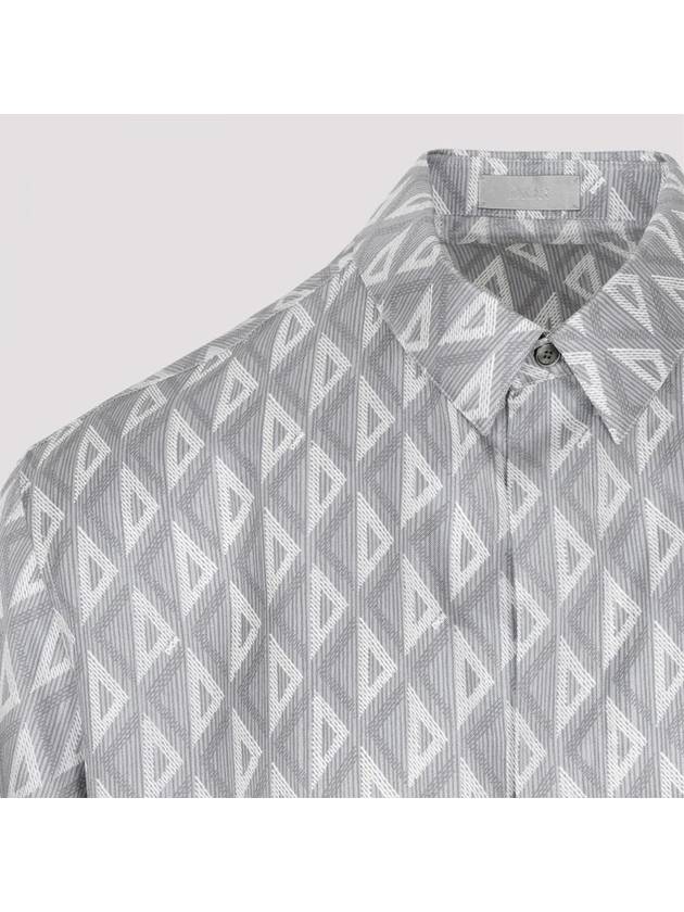 CD Diamond Silk Twill Short Sleeved Shirt Deep Grey - DIOR - BALAAN 4