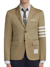 4 Bar Armband Cotton Blazer Jacket Camel - THOM BROWNE - BALAAN 2