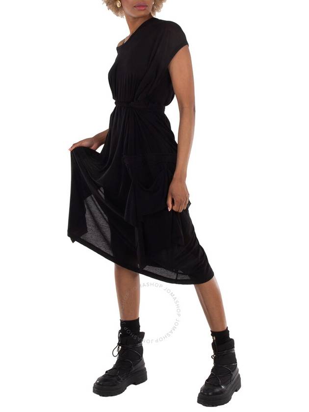 Yohji Yamamoto Gather Detail Long Sleeve Dress, Brand Size 2 (Small) - YOHJI YAMAMOTO - BALAAN 3