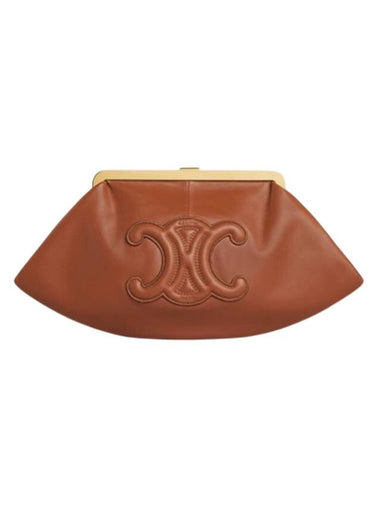 Triomphe Lambskin Pouch Bag Tan - CELINE - BALAAN 1