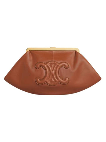 Triomphe Lambskin Pouch Bag Tan - CELINE - BALAAN 1