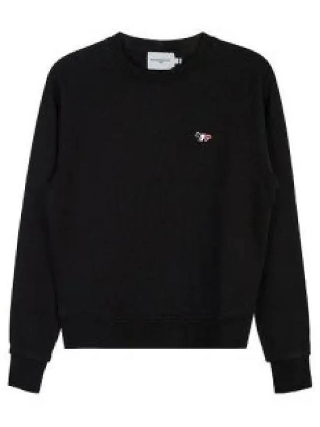 Tricolor Fox Patch Adjusted Sweatshirt Black - MAISON KITSUNE - BALAAN 2