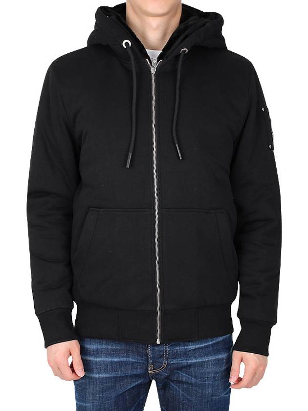 Classic Bunny Zip Up Hoodie Black Lining Black - MOOSE KNUCKLES - BALAAN 3