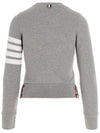 Engineered 4 Bar Stripe Loopback Jersey Knit Crewneck Sweatshirt Light Grey - THOM BROWNE - BALAAN 4