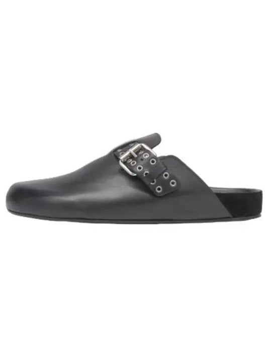 Mirvin Buckle Mule Black Bloafers - ISABEL MARANT - BALAAN 1