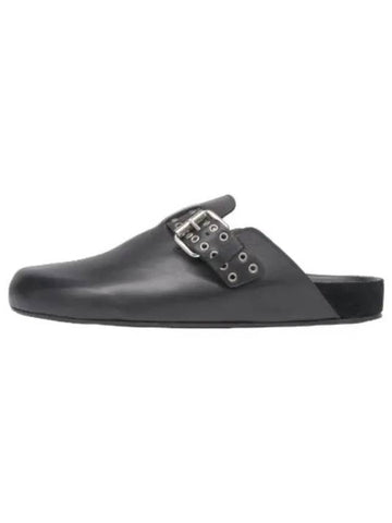 Mirvin Buckle Mule Black Bloafers - ISABEL MARANT - BALAAN 1