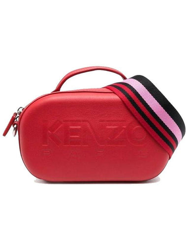 Embossed Logo Shoulder Bag Red - KENZO - BALAAN 1