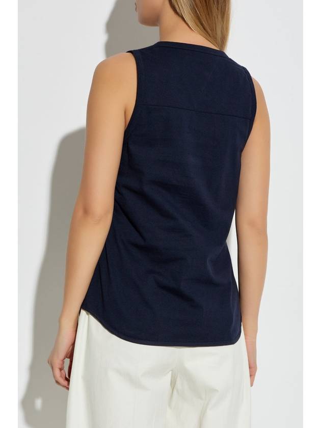 Bottega Veneta Top With Fastening, Women's, Navy Blue - BOTTEGA VENETA - BALAAN 4