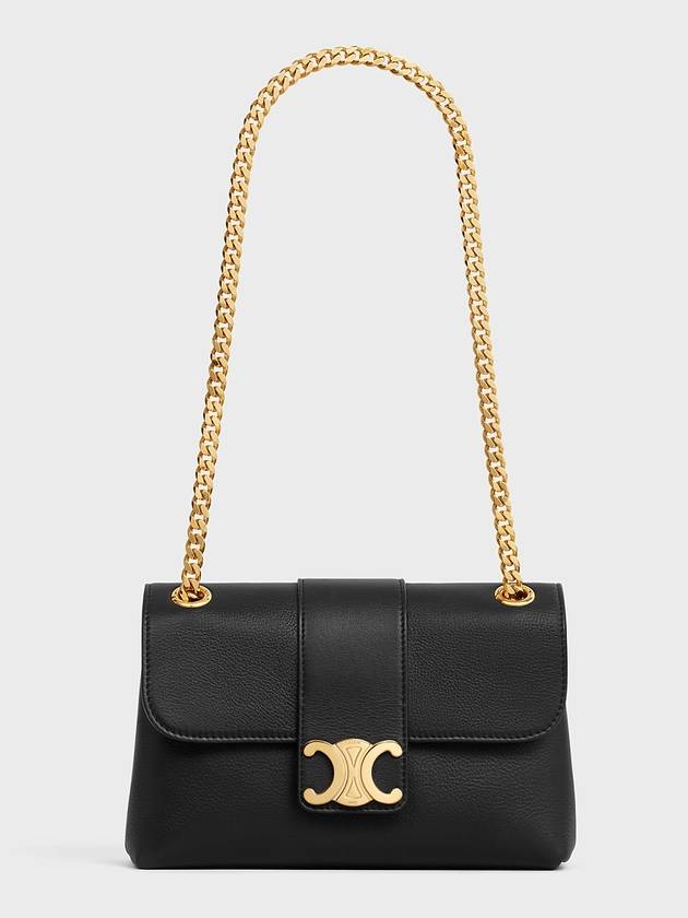 Teen Victoire Supple Calfskin Shoulder Bag Black - CELINE - BALAAN 4