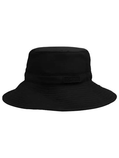 Tech Logo Patch Bucket Hat Black - GANNI - BALAAN 2