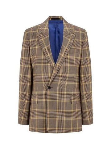 Check pattern peaked lapel jacket brown 270933 - PAUL SMITH - BALAAN 1