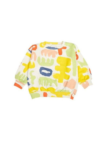 Kids Carnival All Over Sweatshirt Yellow - BOBO CHOSES - BALAAN 1