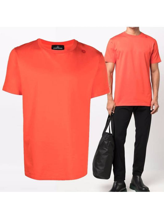 Shadow Project Logo Short Sleeve T-Shirt Orange - STONE ISLAND - BALAAN 2