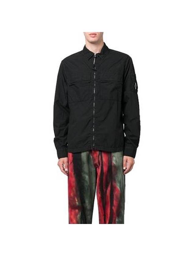 Taylon L Zip-up Long Sleeve Shirt Black - CP COMPANY - BALAAN 1