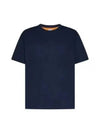 Double Layered Cotton Jersey Short Sleeve T-Shirt Blue - BOTTEGA VENETA - BALAAN 2