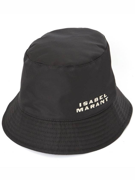 Haley Embroidered Logo Bucket Hat Black - ISABEL MARANT - BALAAN 2