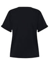 Rive Gauche Short Sleeve T-Shirt Black - SAINT LAURENT - BALAAN 4