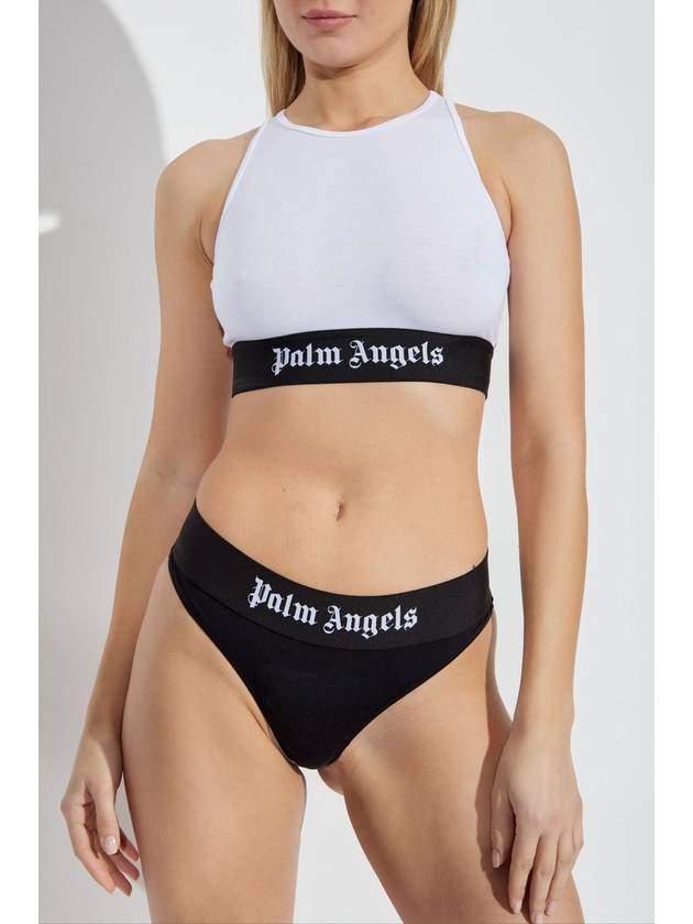 Palm Angels Cotton Lingerie Top, Women's, White - PALM ANGELS - BALAAN 2