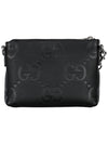 Jumbo GG Leather Messenger Cross Bag Black - GUCCI - BALAAN 6