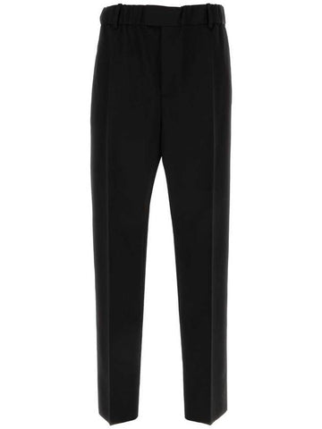 Tailor Fit Banding Wool Straight Pants Black - BOTTEGA VENETA - BALAAN 1