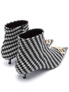 Houndstooth BB logo ankle boots 525969 W1HR0 1053 - BALENCIAGA - BALAAN 6