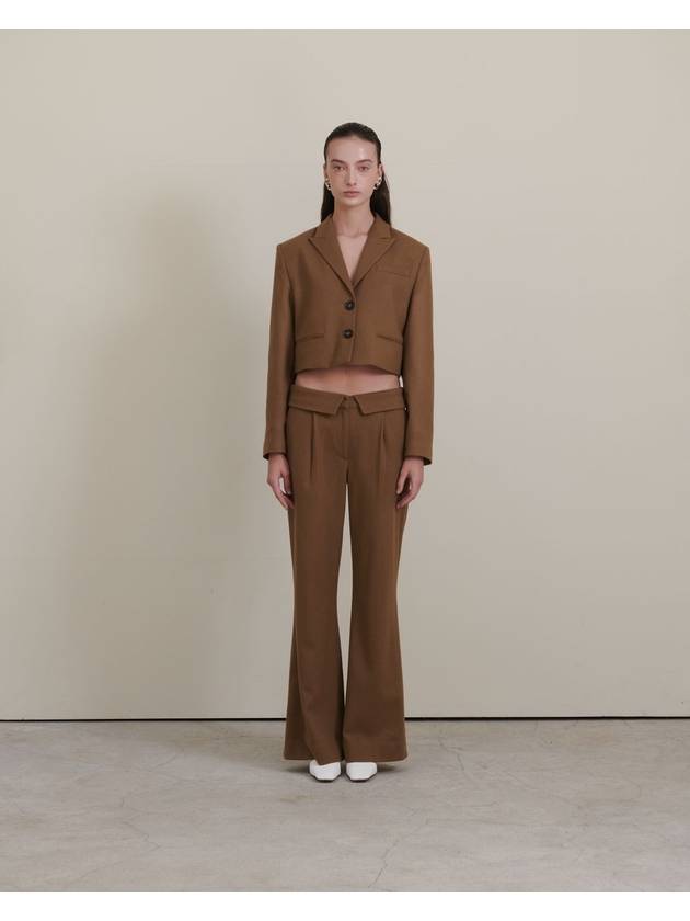 Semi Wool Wide Pants Camel - UNMUTE - BALAAN 7