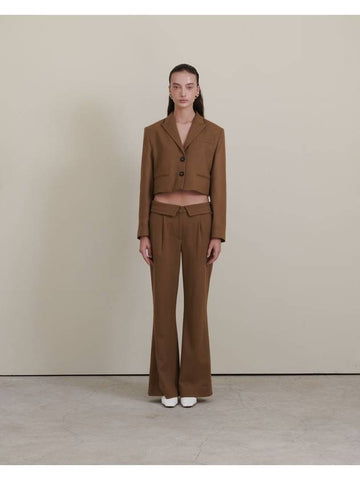 Semi Wool Wide Pants Camel - UNMUTE - BALAAN 1