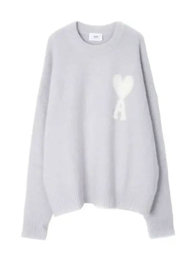 Heart Intarsia Oversized Alpaca Knit Men - AMI - BALAAN 1