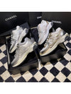 sneakers fabric laminated light gray silver - CHANEL - BALAAN 8