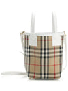 Burberry Mini London Tote Bag Archive Beige White - BURBERRY - BALAAN 2