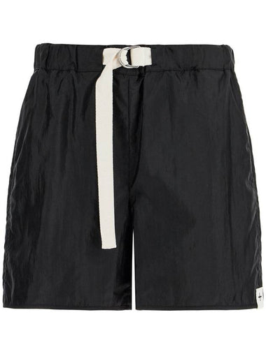 silk and nylon shorts with belt in a - JIL SANDER - BALAAN 1