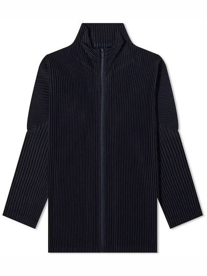 Pleated Full Zipper Cardigan Navy - ISSEY MIYAKE - BALAAN 2