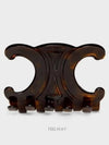 Triomphe Large Hair Clip Dark Havana - CELINE - BALAAN 4