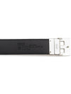 Unisex B Buckle Reversible Belt Black White - BALLY - BALAAN 8