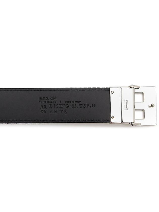 Unisex B Buckle Reversible Belt Black White - BALLY - BALAAN 8