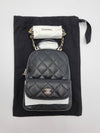 Women s Mini Classic Top Handle Backpack Black Gold AP3753 - CHANEL - BALAAN 6