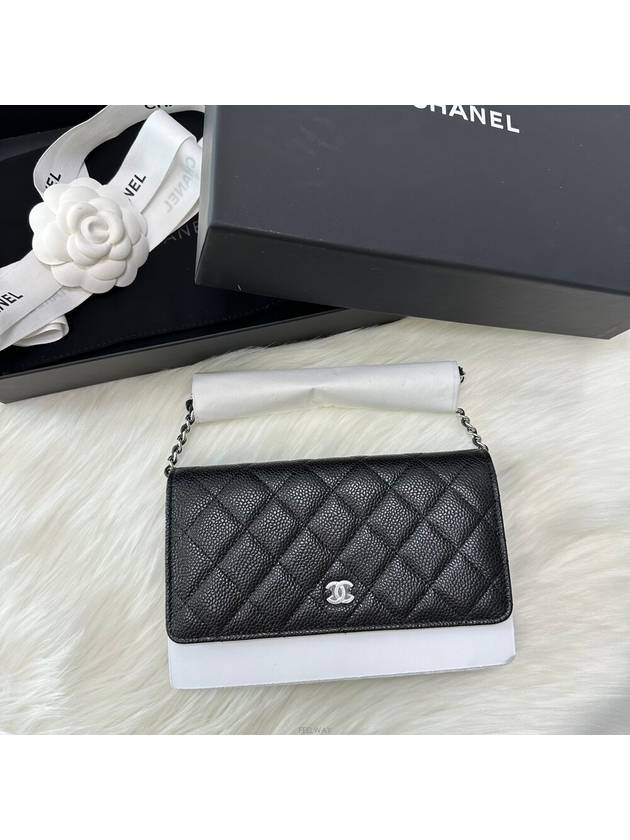 Classic WOC Caviar Black Silver Plate - CHANEL - BALAAN 6