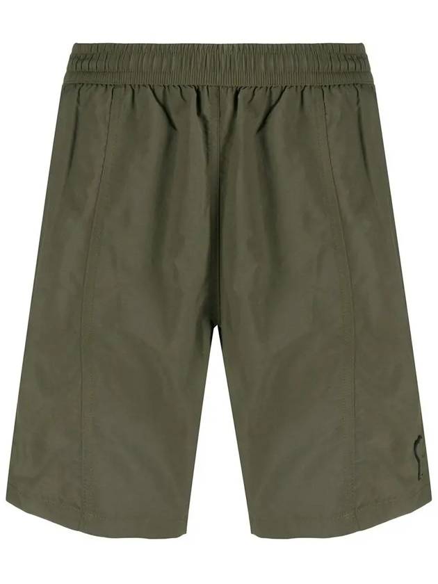 Heart Logo Patch Shorts Khaki - AMI - BALAAN.