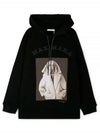 Lillo Graphic Print Cotton Hoodie Black - MAX MARA - BALAAN 2