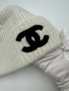 24K Beanie Ivory CC Logo Cashmere Winter Hat AAA590 - CHANEL - BALAAN 6