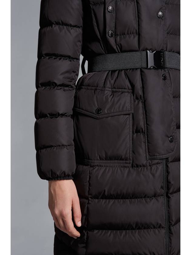 Khloe Long Down Jacket Black - MONCLER - BALAAN 3