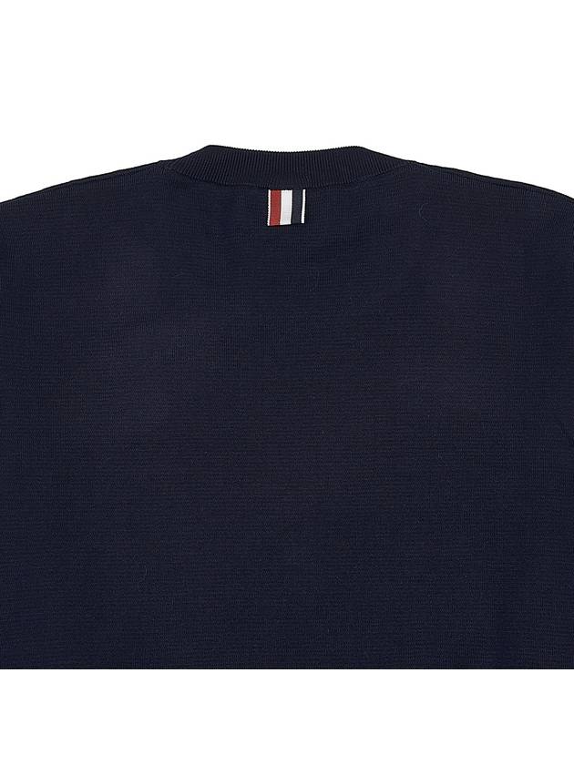 4 Bar Straight Knit Top Navy - THOM BROWNE - BALAAN 10