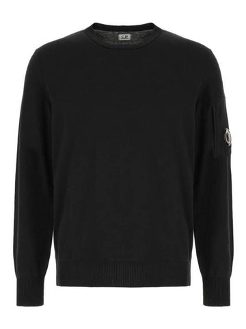 Crew Neck Sweatshirt Black - CP COMPANY - BALAAN 1