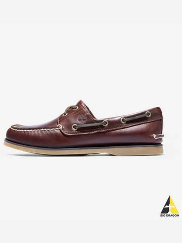 Men s Classic 2 Eye Boat Shoes BURGUNDY - TIMBERLAND - BALAAN 1