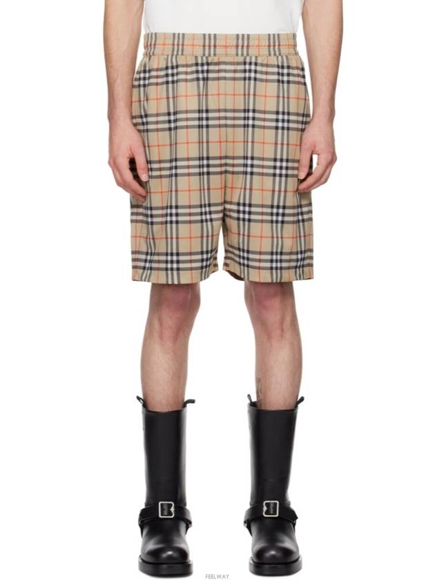 Vintage Check Technical Twill Shorts Beige - BURBERRY - BALAAN 2