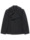 Women's Double-Breasted Jacket Black - LEMAIRE - BALAAN 3