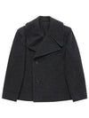 Women's Double-Breasted Jacket Black - LEMAIRE - BALAAN 6