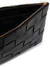 Cassette Intrecciato Medium Clutch Bag Black - BOTTEGA VENETA - BALAAN 5