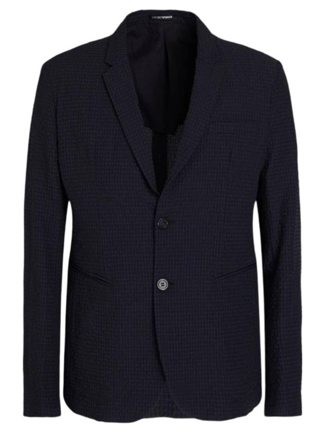 seersucker jacket navy - EMPORIO ARMANI - BALAAN 1