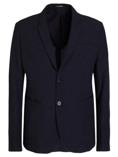 seersucker jacket navy - EMPORIO ARMANI - BALAAN 1